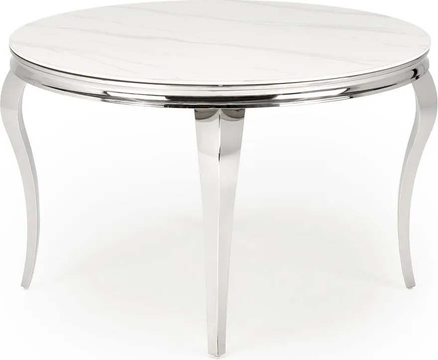 Stylizowany okrągły stół z marmurowym blatem Reginald Halmar