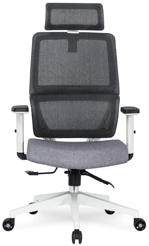 Fotel Biurowy Ergonomiczny Obrotowy NICKI Szary Nowoczesny