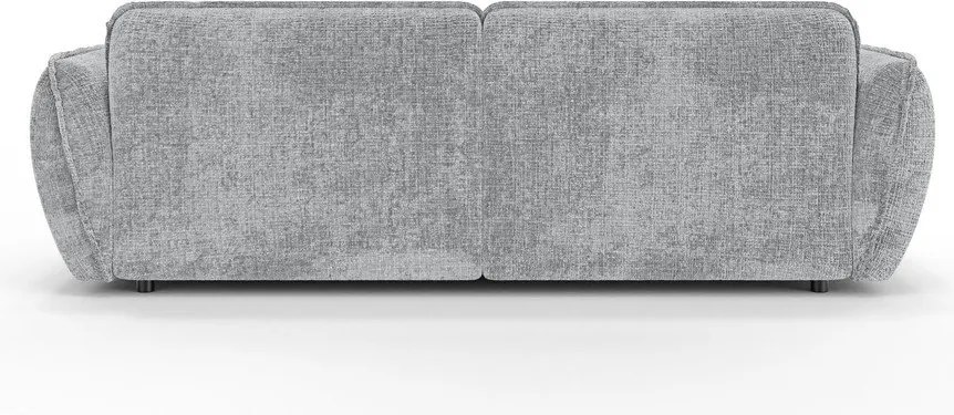 Jasnoszary narożnik z tkaniny szenilowej (prawostronny/z szezlongiem) Nelia – Ropez