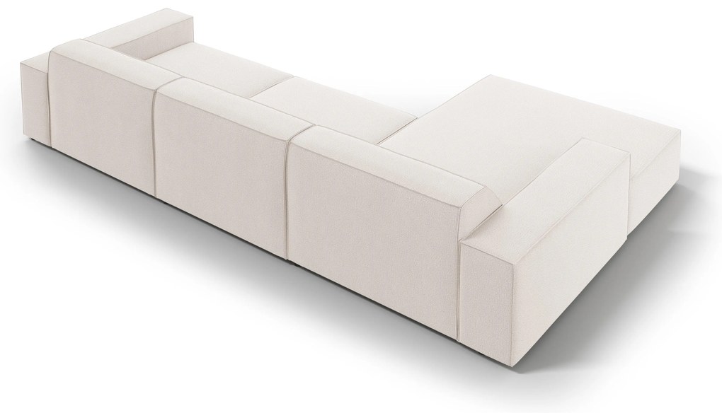 Narożnik lewostronny Jasny Beżowy tkanina strukturalna 284x166x70 cm JODIE od Micadoni