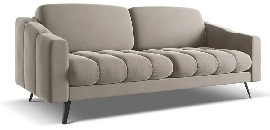 Beżowa aksamitna sofa 202 cm Nalu – Makamii