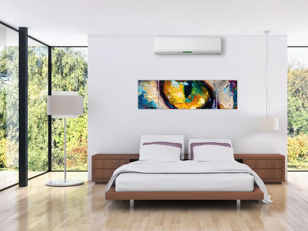 Obraz - Malowanie kocim okiem (170x50 cm)