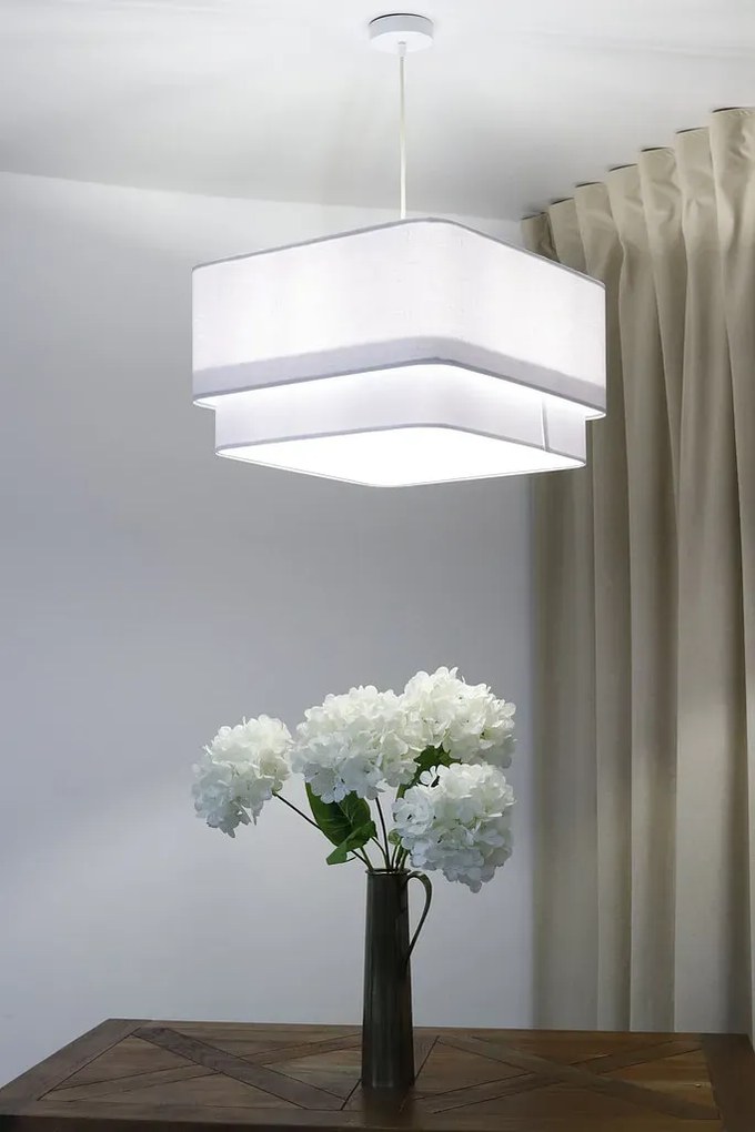 Lampa wisząca KWADRO DUO 010 51x47cm biała BPS KONCEPT