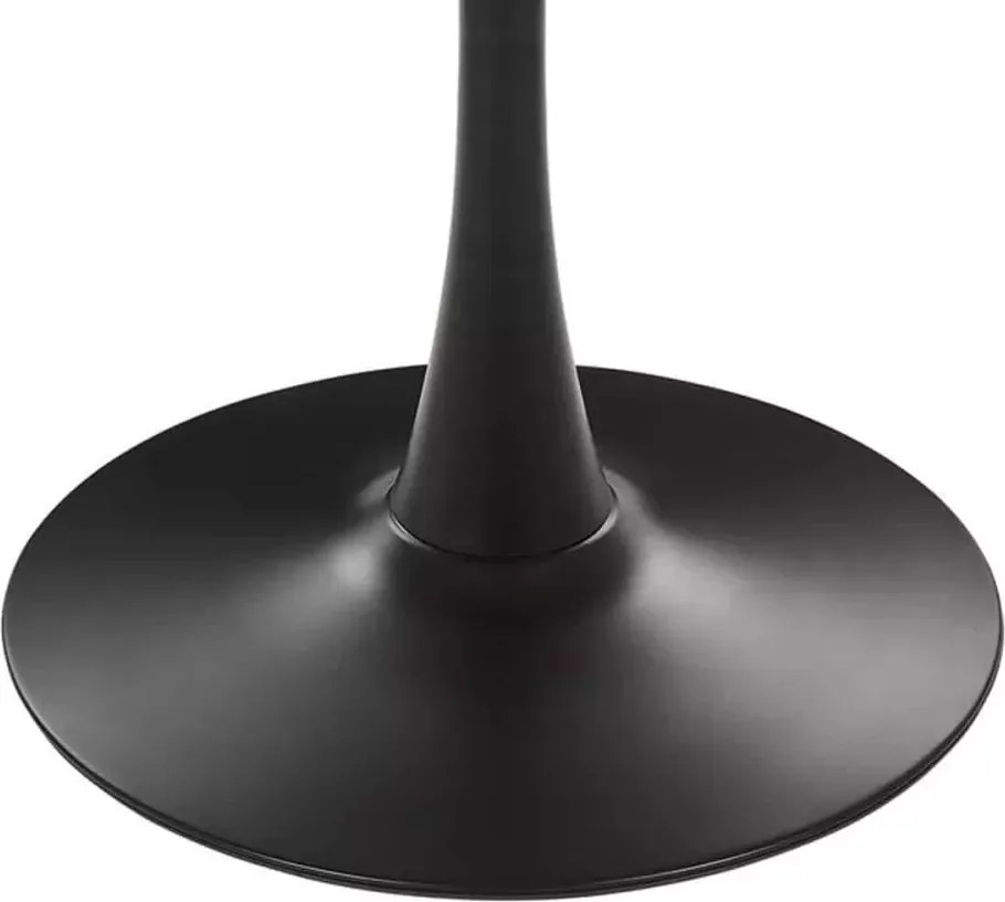 Nowoczesny stół Birma 60x60 cm do kuchni, jadalni i salonu z blatem laminowanym w kolorze drewna dębowego i metalowa czarną nogą