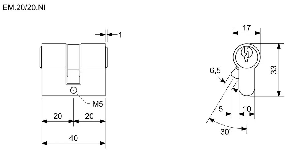 Richter EM.20/20.NI Klucz płasko-oczkowy krótki 20+20 mm, 3 klucze