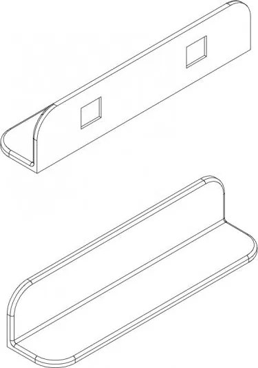 Półka ścienna łazienkowa PB4201