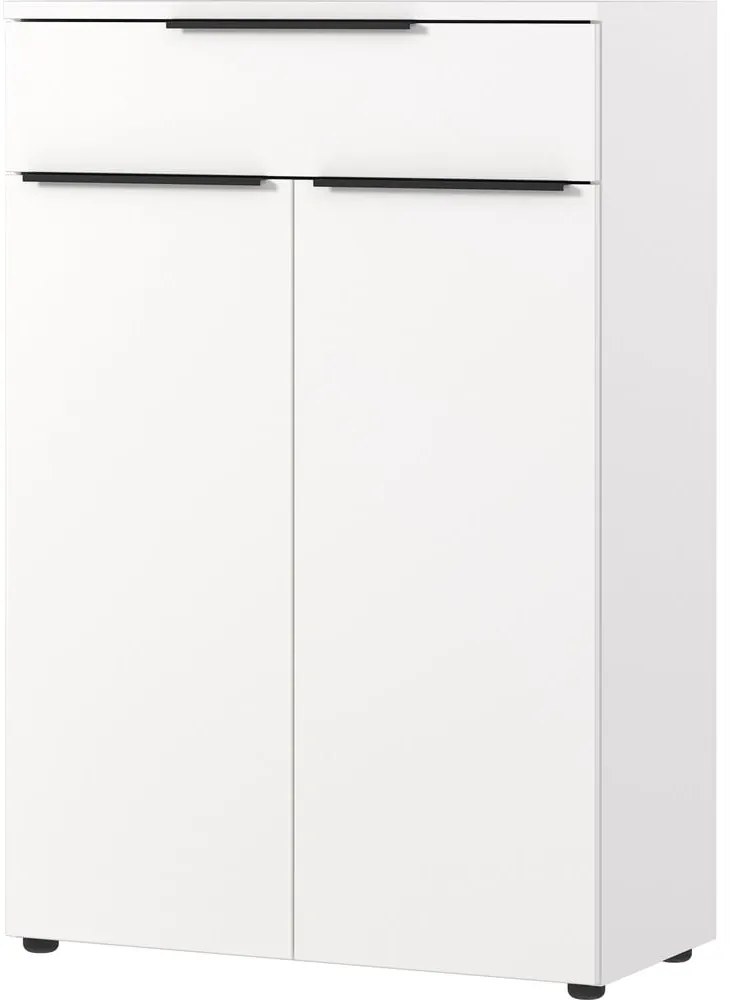 Biała wysoka komoda 81x120 cm Mailand – Germania