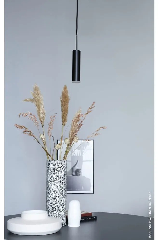 Czarna lampa wisząca LED ze ściemniaczem ø 10 cm Stina – Fischer & Honsel