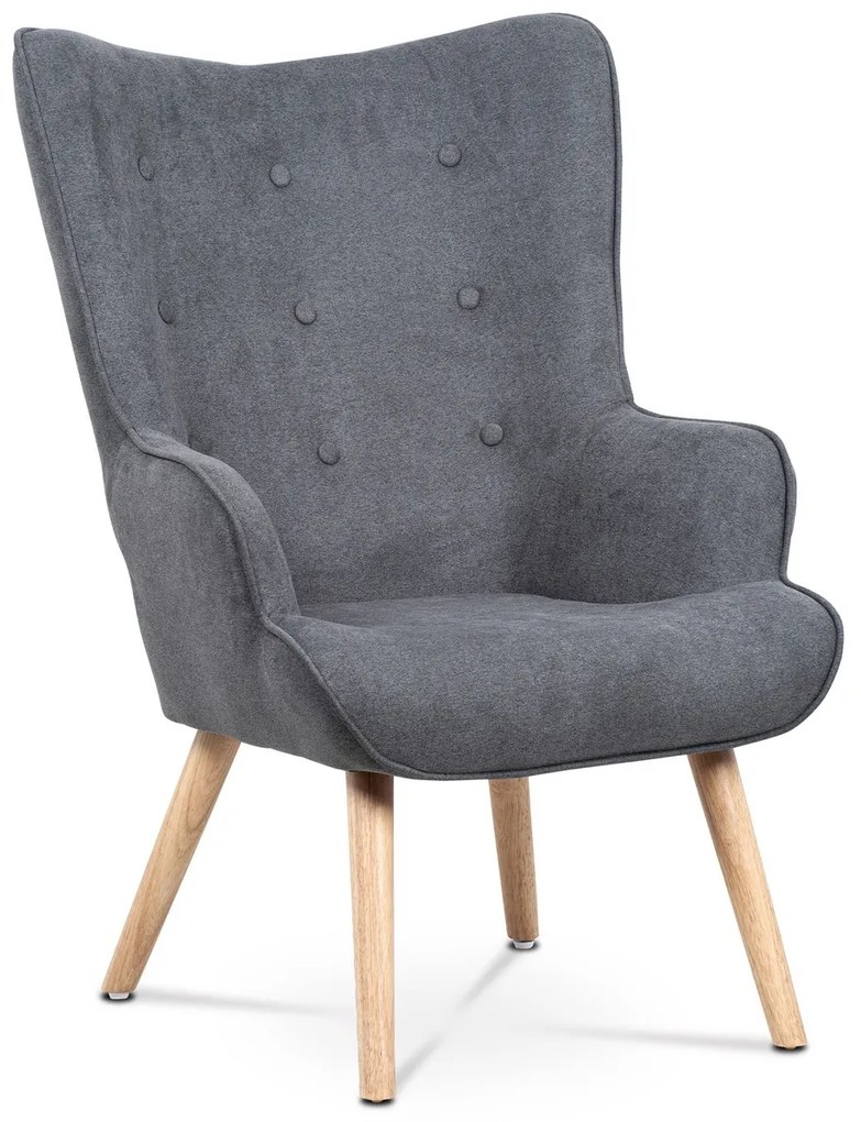 Fotel z podnóżkiem GREY2, szary