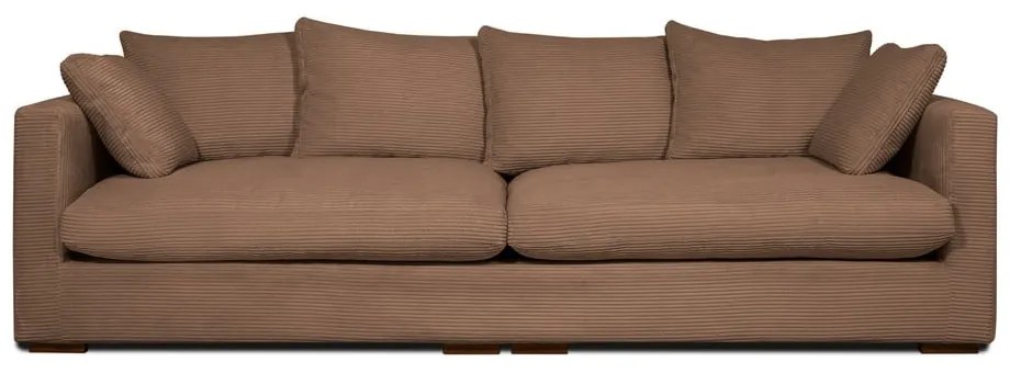 Jasnobrązowa sztruksowa sofa 266 cm Comfy – Scandic