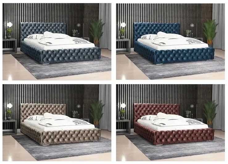 Dwuosobowe łóżko z pojemnikiem 200x200 C1-Z00