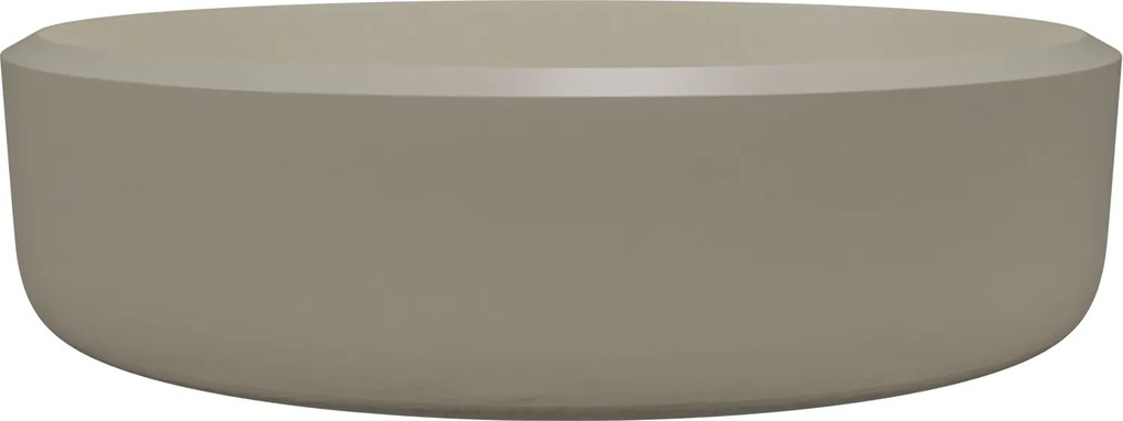 Massi Umywalka z konglomeratu nablatowa okrągła beżowa 40 cm RONA beige : Wykończenie - matowe