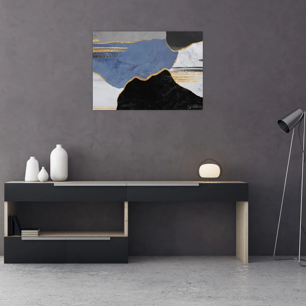 Obraz - Teksturowane kształty (70x50 cm)