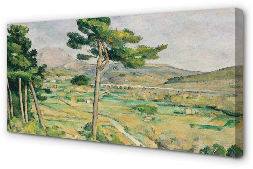 Duży obraz na płótnie Góra Św. Wiktorii i wiadukt w dolinie rzeki Arc - Paul Cézanne