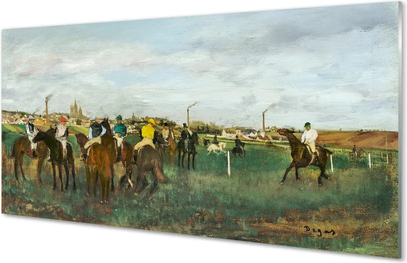 Szklany Panel Wyścigi Konne - Edgar Degas