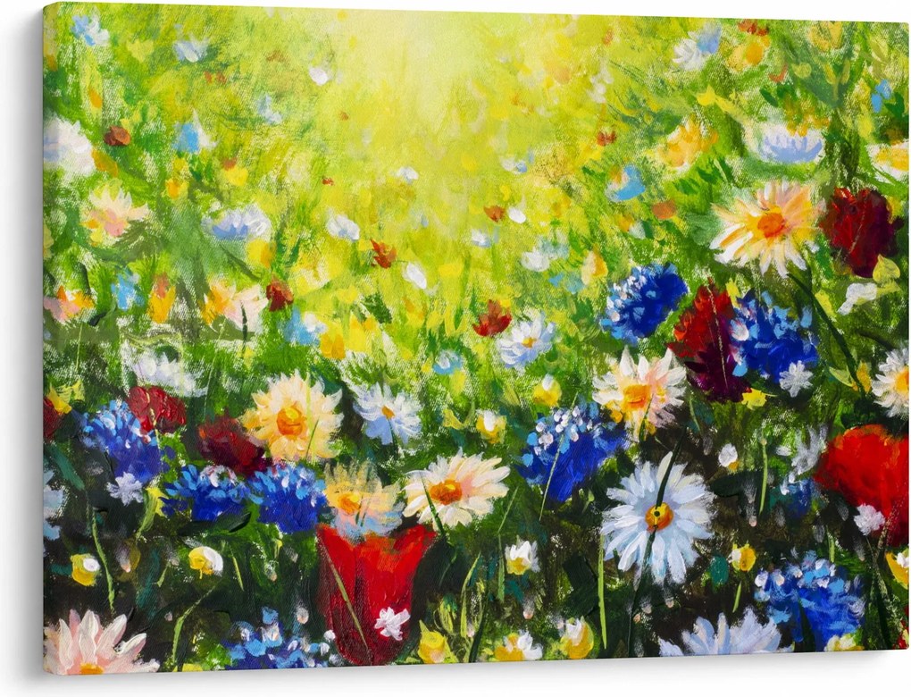 Obraz dzikich kwiatów (70x50 cm)