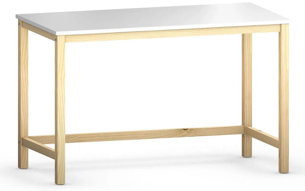 Białe biurko skandynawskie 140x60 cm - Kizo T4