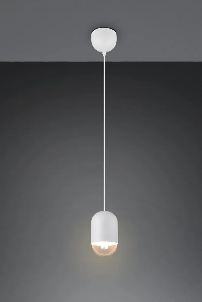 Biała metalowa lampa wisząca ø 11 cm Nara – Reality