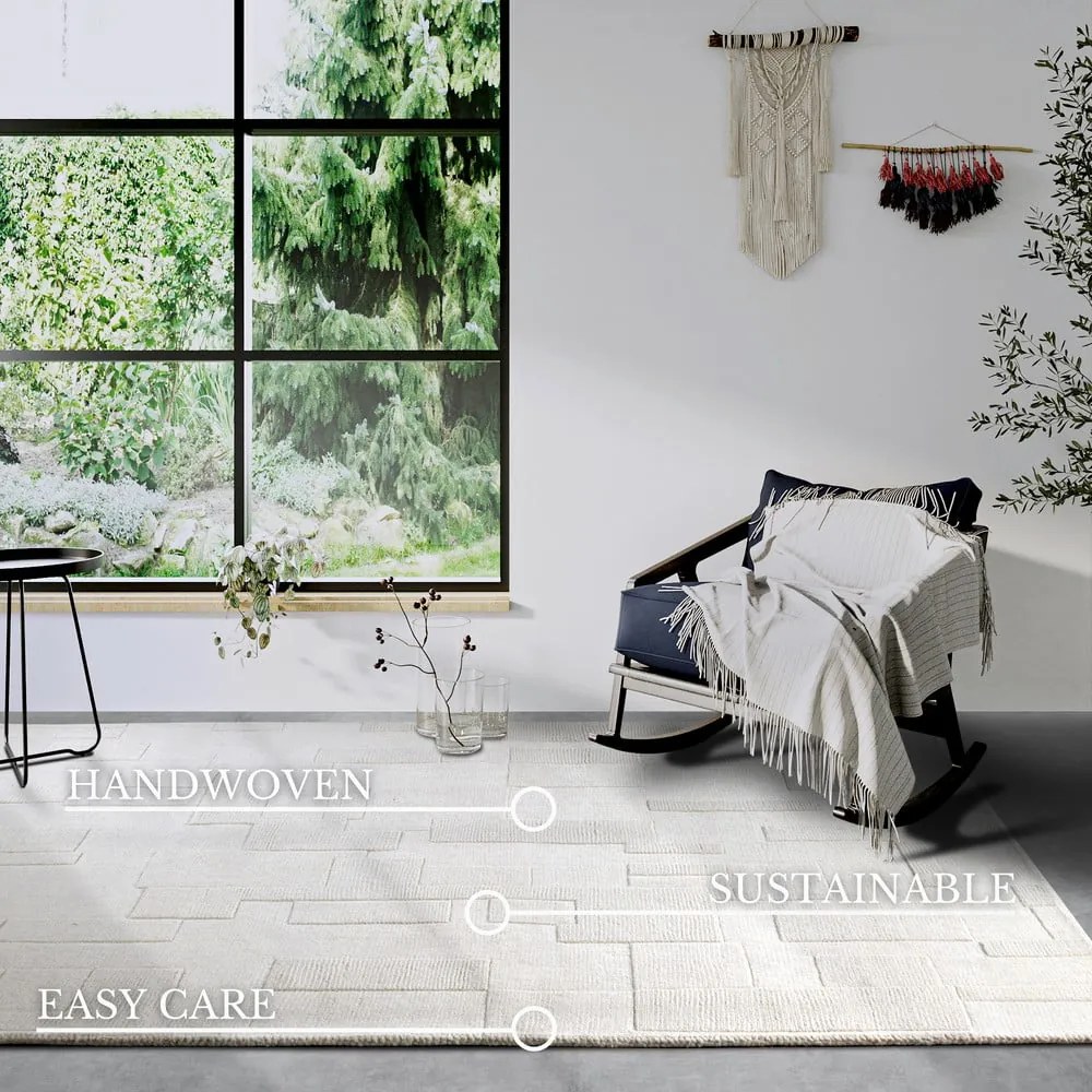 Kremowy wełniany dywan tkany ręcznie 120x170 cm Wilhelmine – Villeroy&amp;Boch