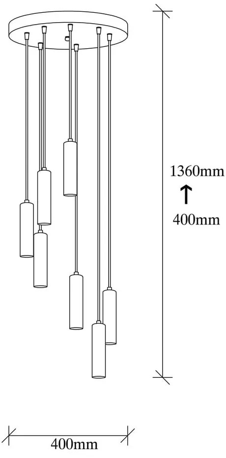 Lampa wisząca w czarno-złotym kolorze ø 40 cm Tempo – Opviq lights