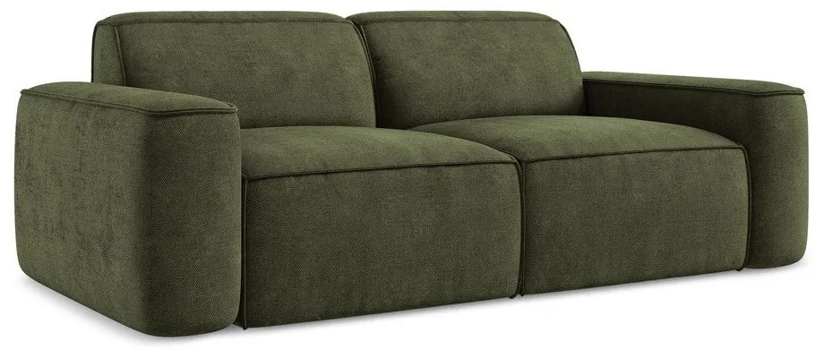 Zielona sofa z tkaniny szenilowej 204 cm Omao – Makamii