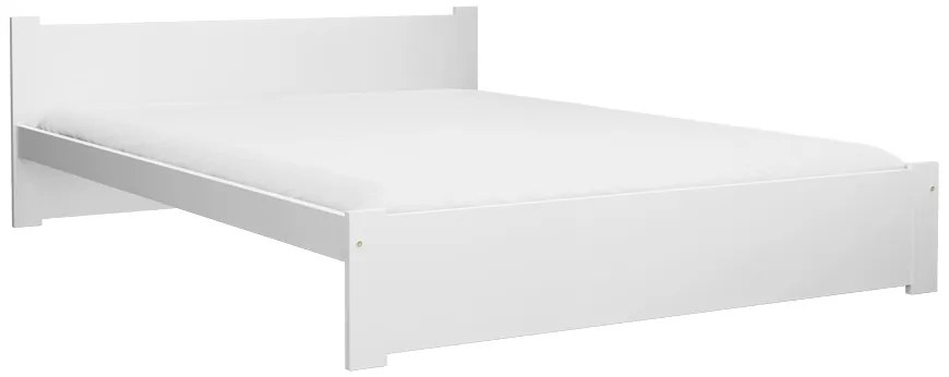 Łóżko IKAROS 160 x 200 cm, białe Stelaż: Ze stelażem listwowym rolowanym elastycznym, Materac: Materac Sommera