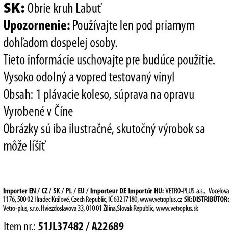 Vetro-plus Koło nadmuchiwane Łabądź, śr. 115 cm