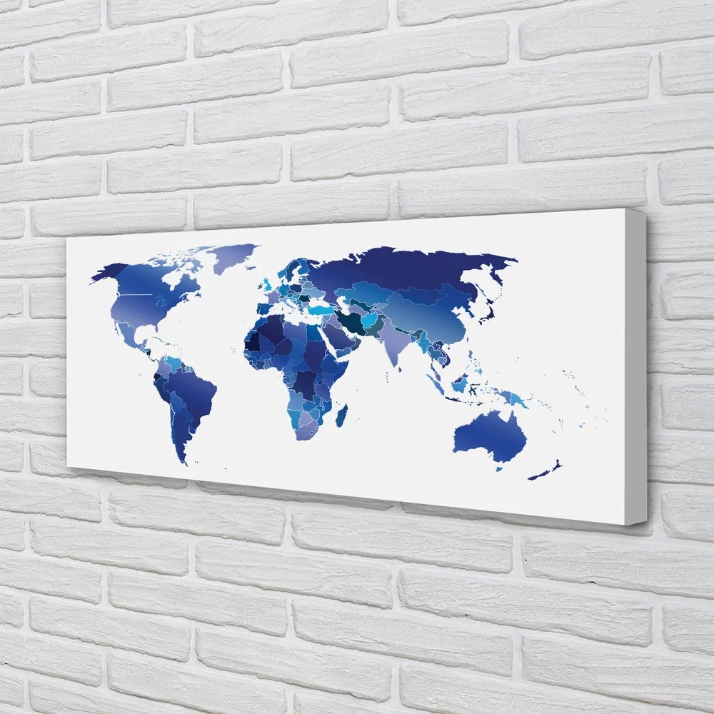 Fotoobraz na płótnie Mapa w Odcieniach Błękitu