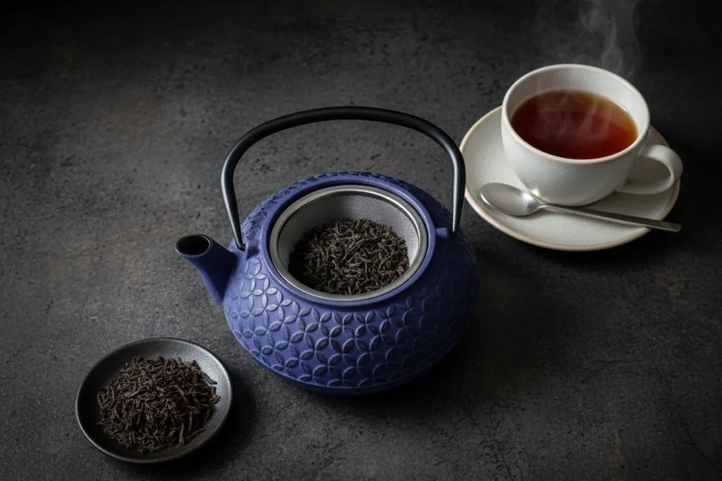 Czajnik żeliwny z zaparzaczem SABI, 1000 ml