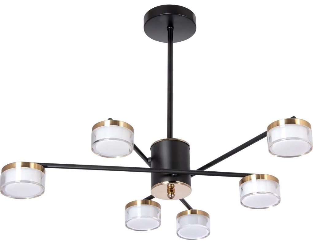 LED Żyrandol 6xLED/6W/230V 3000-6500K śr. 59 cm złoty/czarny