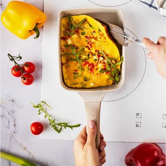 Kremowa Patelnia Marmurkowa Do Omletów S3-W34