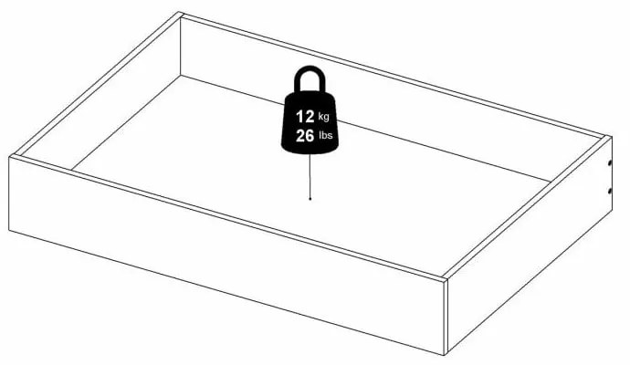 Białe szuflady pod łóżko zestaw 2 szt. Naia – Tvilum