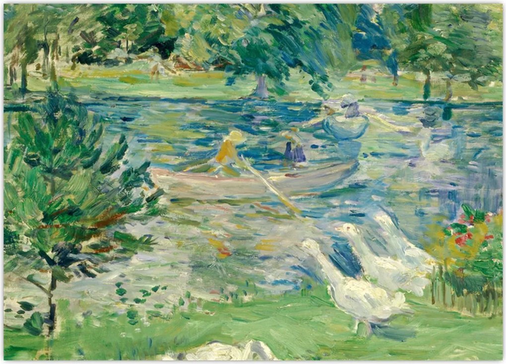 Obraz - Berthe Morisot, Girl in a Boat with Geese, reprodukcje (70x50 cm)