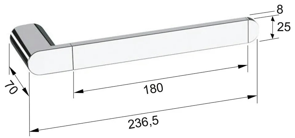 Biały wieszak ścienny na ręczniki z mosiądzu Flori – Sapho