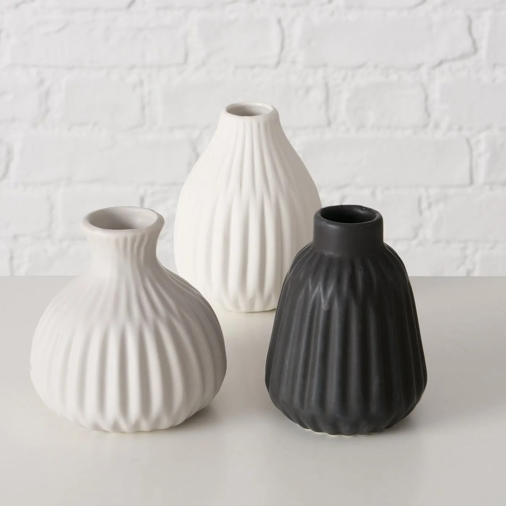 Wazony ceramiczne matowe ESKO, 3 szt.