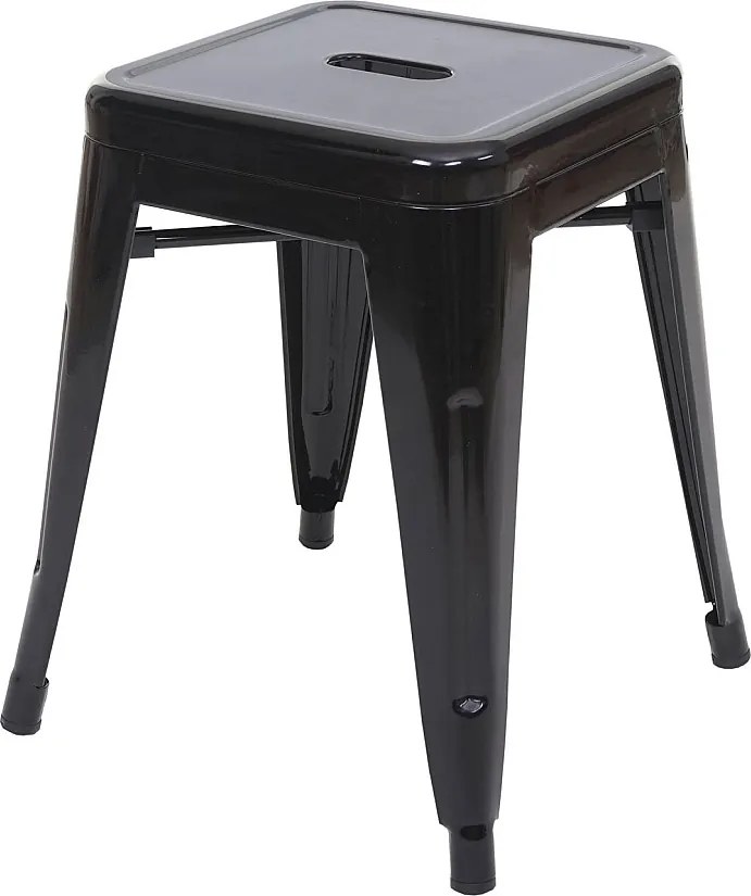 Stołek metalowy MCW-A73,  czarny