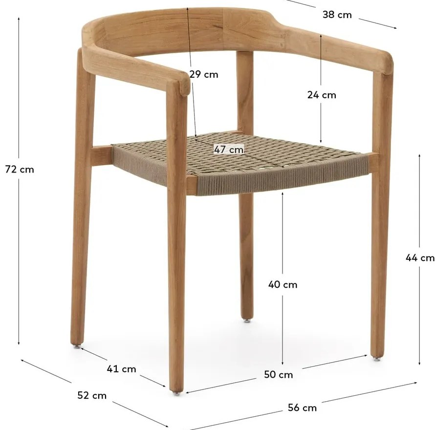 Drewniane krzesło ogrodowe Icaro – Kave Home