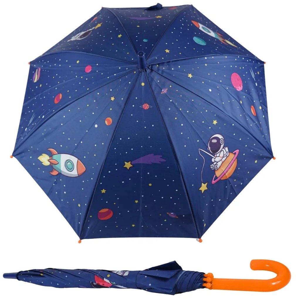 Parasol dziecięcy SPACE Ø 76 cm, niebieski