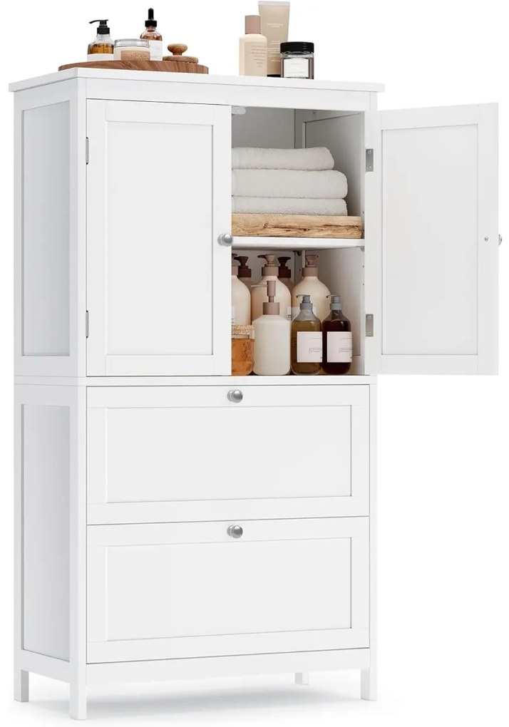 Szafka łazienkowa LAVORANO 110x60 cm, biała