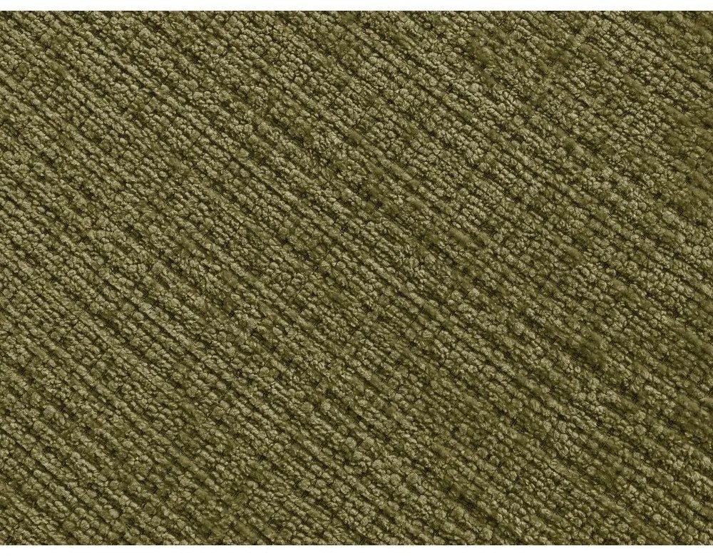 Narożnik z tkaniny szenilowej (lewostronny/z szezlongiem) w kolorze khaki Leonore – Bobochic Paris