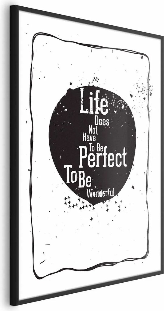 Plakat Life 21x30 cm z ramą czarną bez marginesu ARTGEIST B