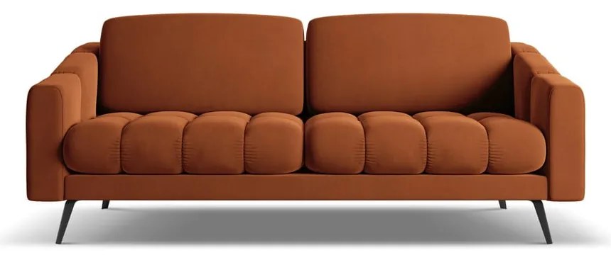 Pomarańczowa aksamitna sofa 202 cm Nalu – Makamii
