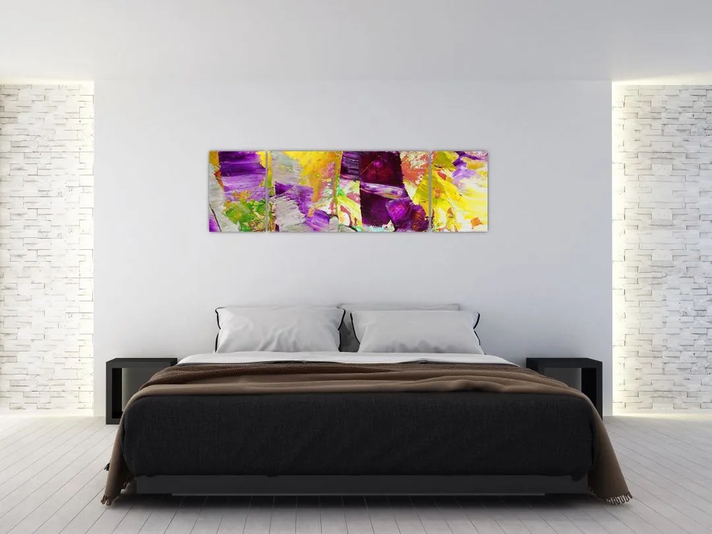 Obraz abstrakcji - malarstwo (170x50 cm)