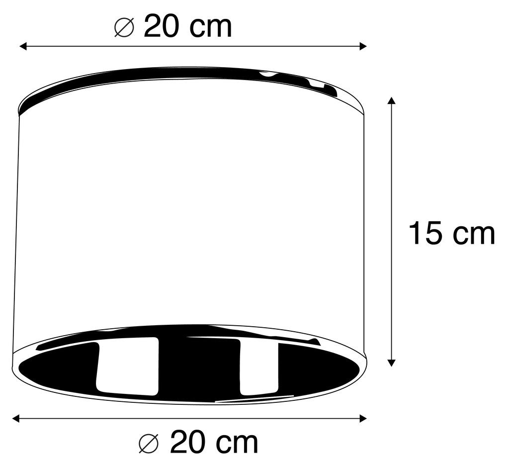 Abażur plastikowy miedziany 20/20/15 Nowoczesny