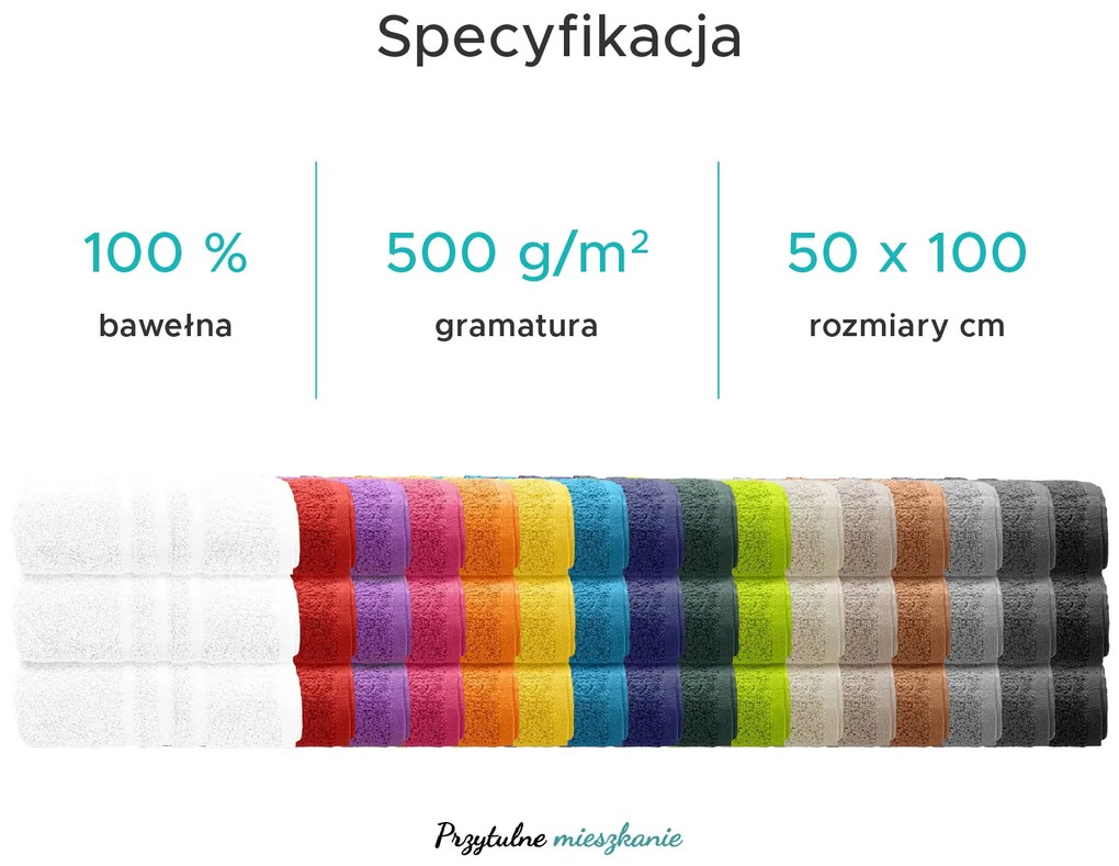 Ręcznik Comfort 50 x 100 cm czerwony, 100% bawełna