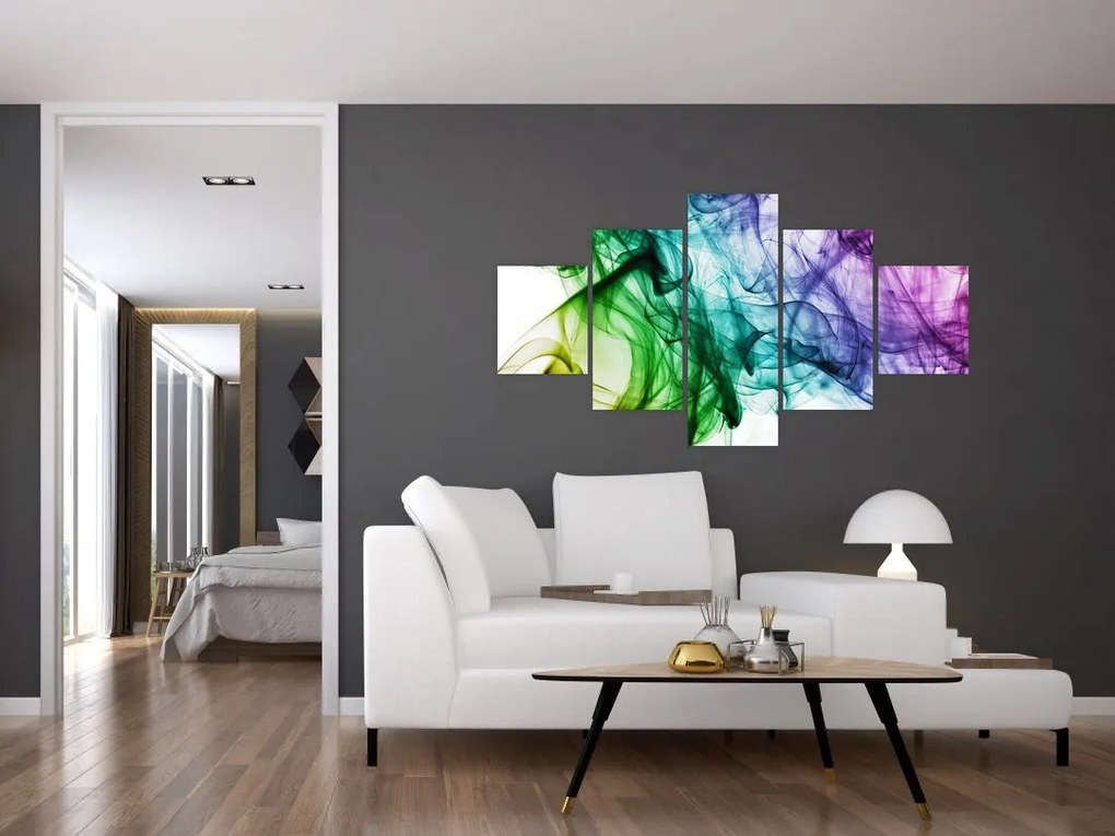 Obraz - kolorowy dym (125x70 cm)