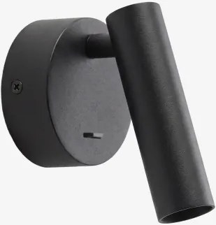 Regulowane Kinkiet Led Z Aluminium Keyne Czarna - Sklum