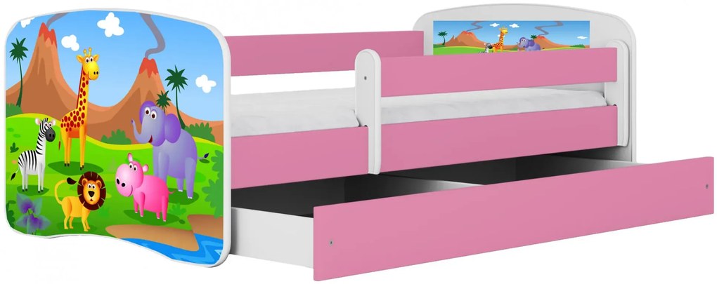 Łóżko dla dziewczynki z materacem mix 80x180 F2-C41