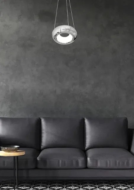 Nowoczesna chromowana lampa wisząca - K349 F3-E42