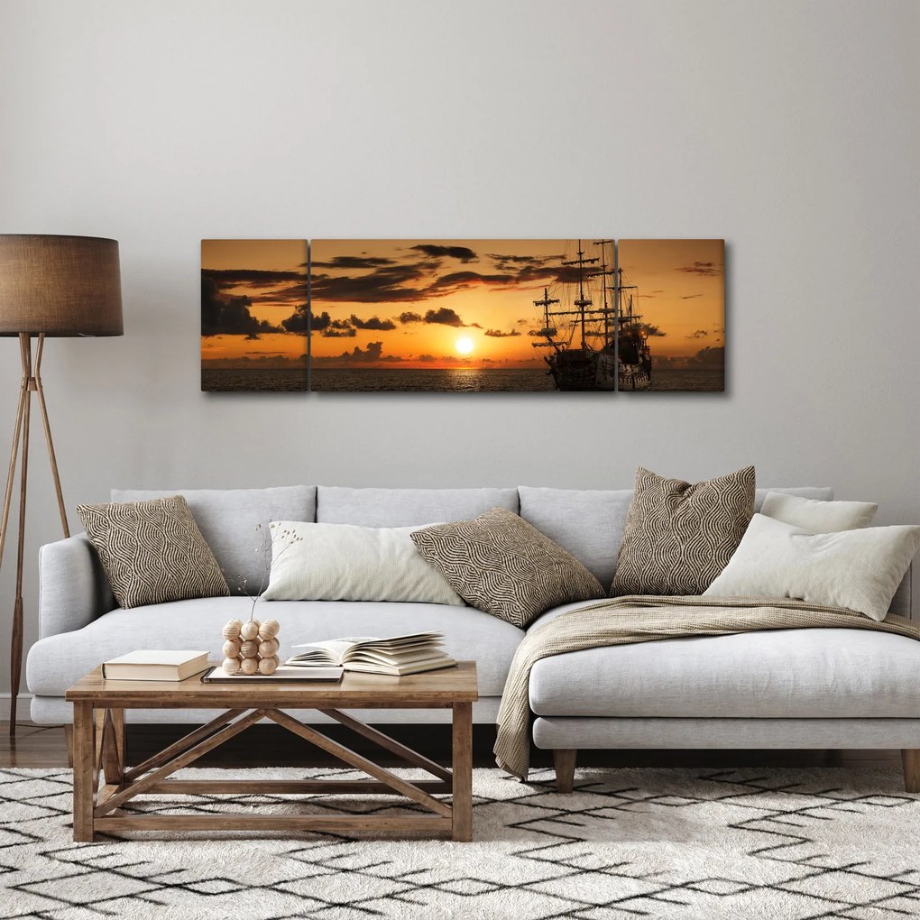 Obraz - Statek piracki (170x50 cm)